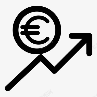 互联网金融标题欧元通货紧缩潮汐股市图标图标