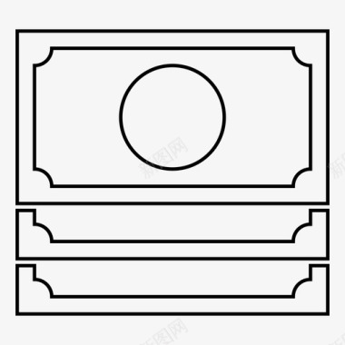 钞票矢量钞票图标图标