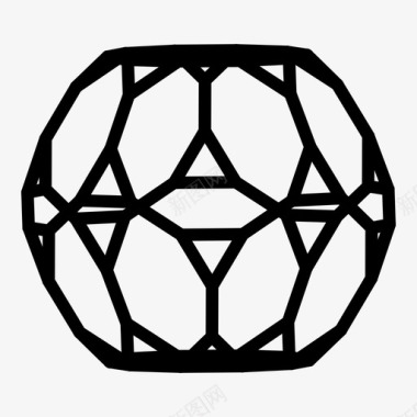 截短十二面体三维三维图形图标图标