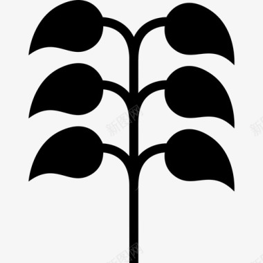 自然枝叶形状自然生态图标图标