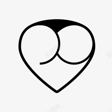logo标识心臀心形臀材料图标图标