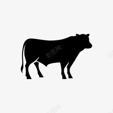 免抠牛牛安格斯动物图标图标