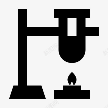 燃烧的铁丝试管实验室玻璃器皿实验室配件图标图标