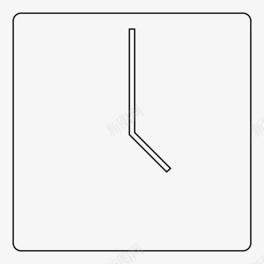 挂钟钟面方形时间设置时间日期时钟面图标图标