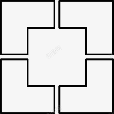 正方形排列方块图标图标