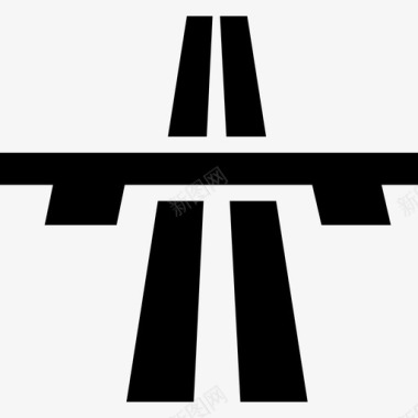 大道上的桥信号灯设置图标图标