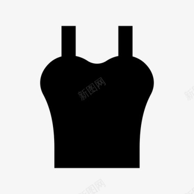 衣服材质贴身背心衣服材质实心图标图标