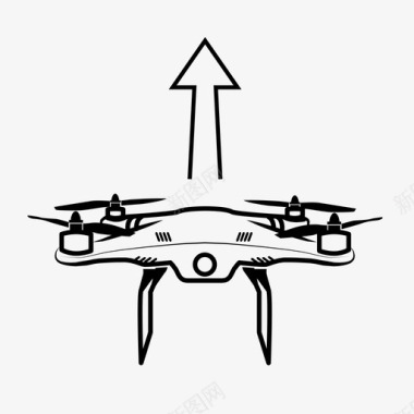 飞起来四旋翼机上升1无人机图标图标