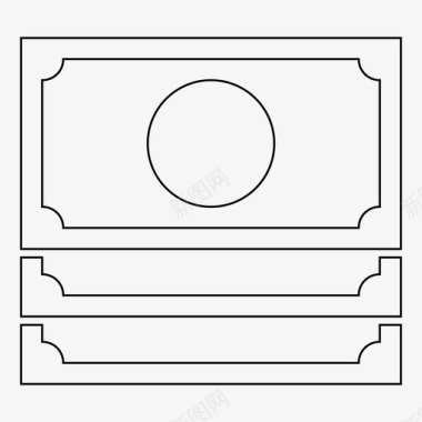 钞票矢量钞票图标图标