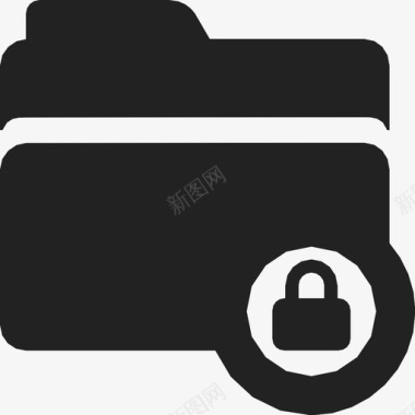 安全生产月文件夹锁定存储安全图标图标