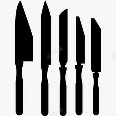 厨房刀具餐具工具和用具图标图标
