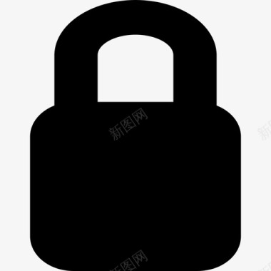 锁长方形挂锁安全通用图标图标
