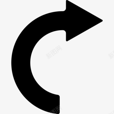 曲线半圆形向右箭头箭头商务套餐图标图标