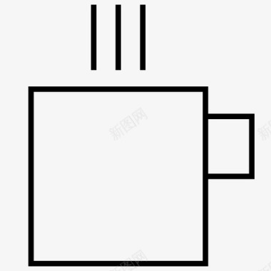 方形福字素材方形咖啡杯咖啡杯图标图标