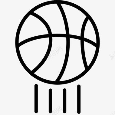 橙色篮球篮球运动打球图标图标