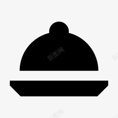盖菜腊肉cloche暖碟上菜盘图标图标