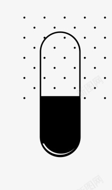 医生工作站胶囊吞咽药丸图标图标