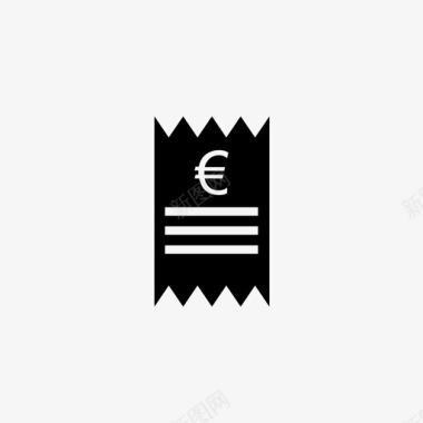 收据收据标签存根图标图标