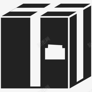 礼物盒子心形包装盒子快递图标图标