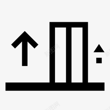 电梯信息管理电梯上升无线脉冲图标图标