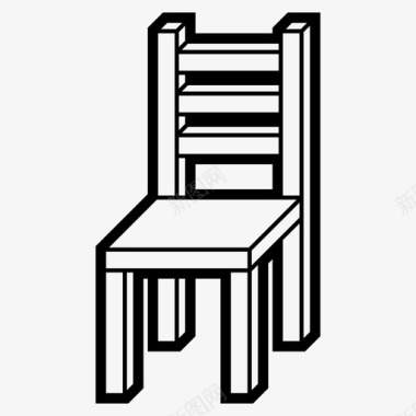 无毒塑料餐椅凳子坐椅图标图标