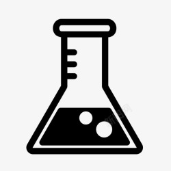实验物品锥形烧瓶科学试剂图标高清图片