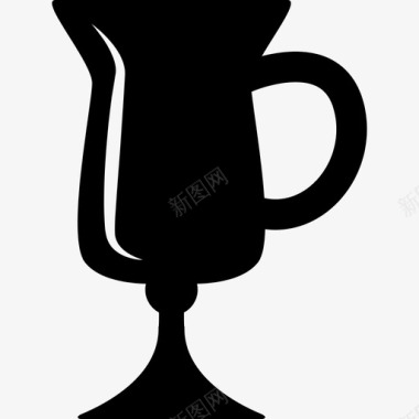 黑色酒杯工具和用具厨房图标图标