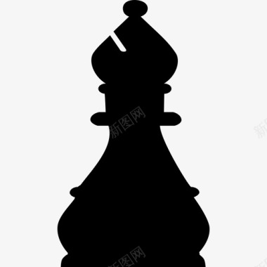 主教象棋棋子形状宇宙图标图标