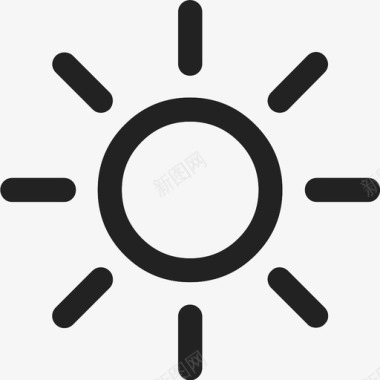 太阳光束炎热图标图标