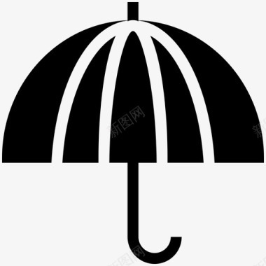 雨伞天气遮阳图标图标