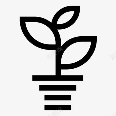 植物根植物花瓶图标图标
