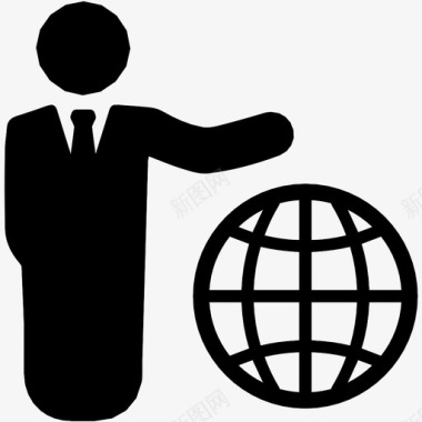 国际商务环球贸易图标图标