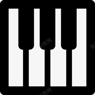 钢琴方块符号音乐宇宙图标图标