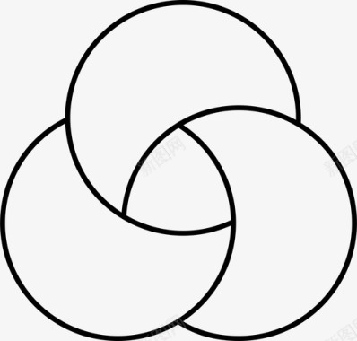 重叠椭圆形链接图标图标