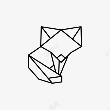 狐狸声音折纸图标图标