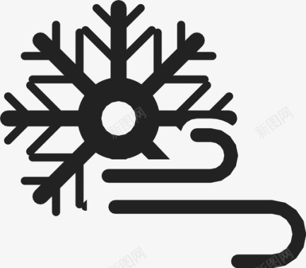 冬天指路牌多风的冬天空气预报图标图标