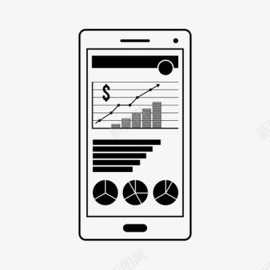 购物信息图表分析仪表板数据图标图标