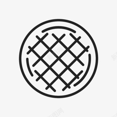 华夫饼华夫饼面包店比利时图标图标