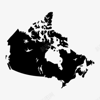 北方旅游地图加拿大美国寒冷图标图标
