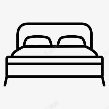床床卧室弹簧箱图标图标