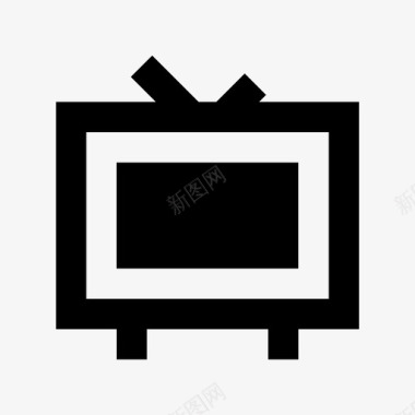 复古电视圣诞和复活节材质立体标图标图标