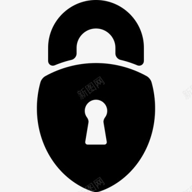 三角形挂锁形状用于锁安全接口符号商务包图标图标