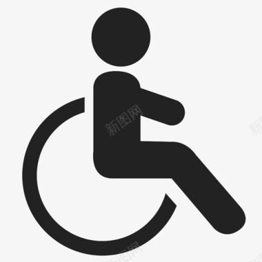 帮助推轮椅残疾技能尊重图标图标