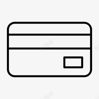 信用卡便携式塑料图标图标
