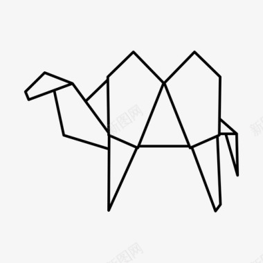 骆驼纸折纸图标图标