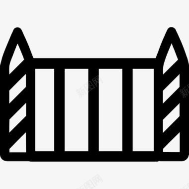 栅栏门篱笆图标图标