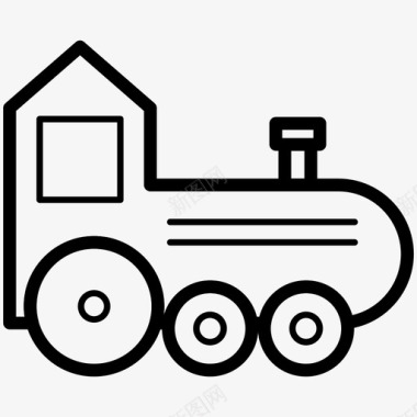 蒸汽机车发动机火车强壮图标图标