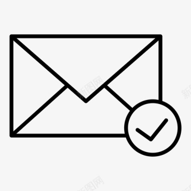 交叉变异电子邮件批准信函信封图标图标