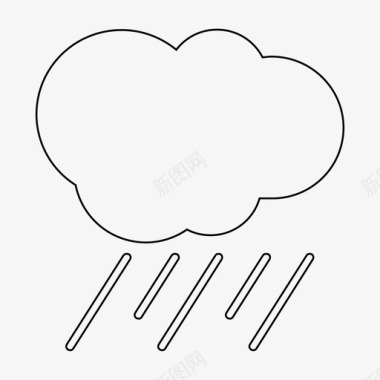 雨雨雨云图标图标