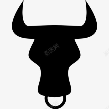 金牛座十二宫象征牛头正面星座图标图标